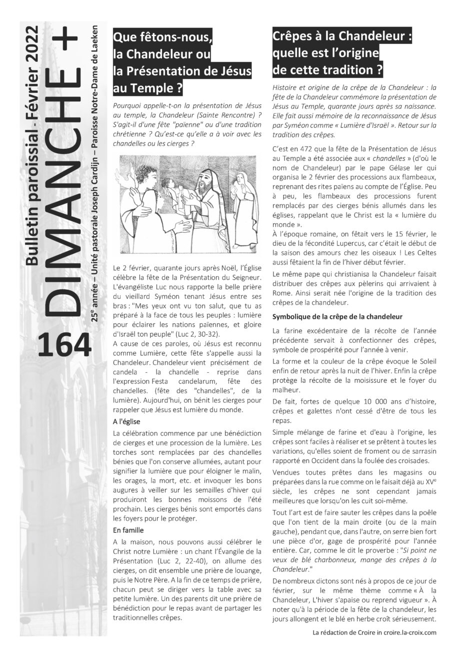 Couverture du Dimanche Plus de Février 2022