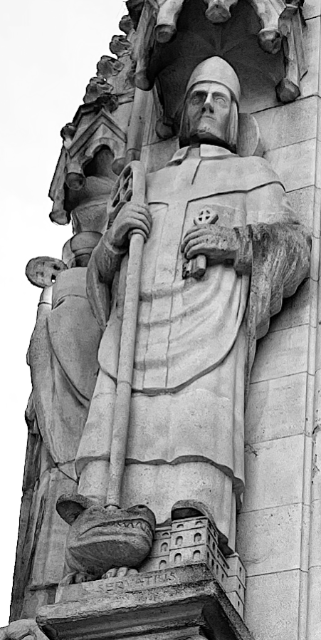 Statue du porche de l'église Notre-Dame de Laeken - Saint Servais